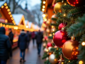 Aberdeen's Christmas Village with festive lights and attractions