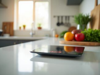 A variety of kitchen scales for precise measurements