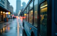 Bus drivers protesting for safer working conditions