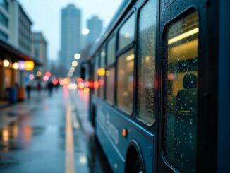 Bus drivers protesting for safer working conditions