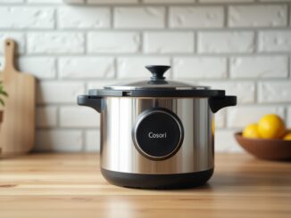 Cosori electric pressure cooker showcasing various dishes