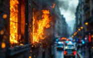 Firefighters responding to a flat fire in Aberdeen city centre