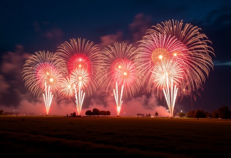 Fireworks Illuminate Inverness Night Sky