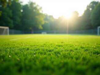 Young football players receiving mentorship and guidance