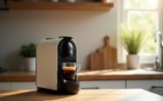 Nespresso Vertuo Pop coffee machine in a modern kitchen