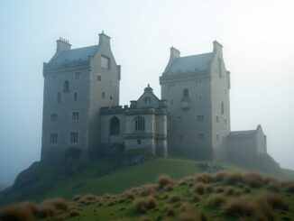 Stunning view of a castle hotel in Scotland