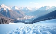 Scenic view of Kitzbühel ski slopes and mountains