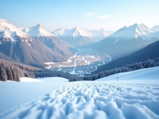 Scenic view of Kitzbühel ski slopes and mountains