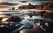 Scenic view of Stonehaven's coastline and cliffs