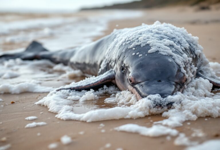 Stranded Minke Whale on Balmedie Beach