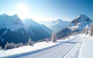 Scenic view of Tignes ski resort in winter