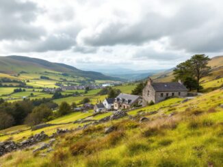 Scenic view of Ballater in the Scottish Highlands