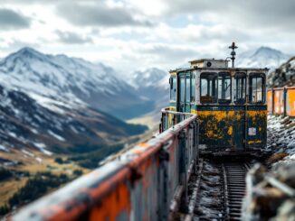 Cairngorm funicular railway undergoing repairs