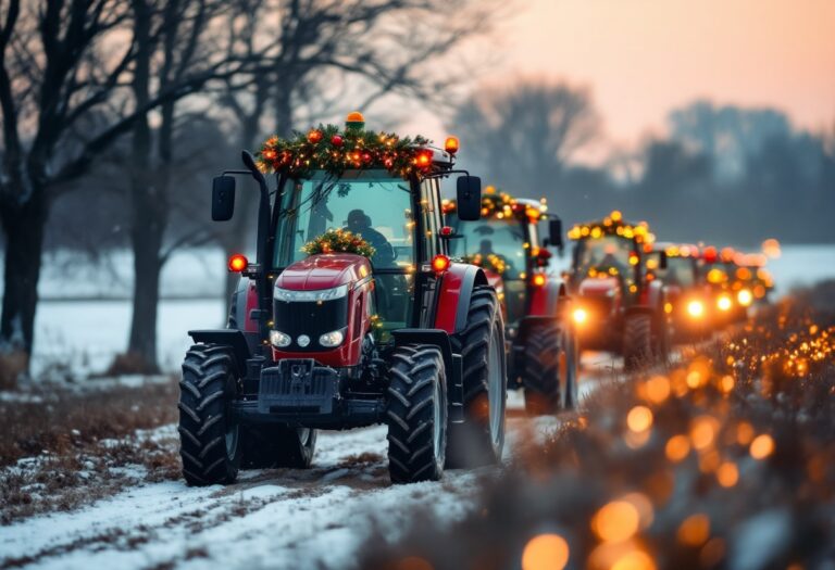 Christmas Tractor Run in East Aberdeenshire