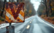 Old road signs in Inverness showing wear and tear