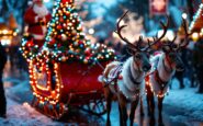 Reindeer parade in Inverurie celebrating the festive season