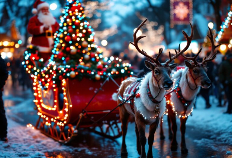 Festive Reindeer Parade in Inverurie 2023