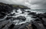 High tide approaching Stonehaven, flooding alert issued