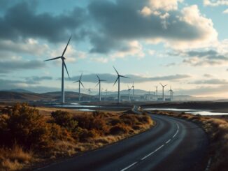 Construction workers enhancing Scotland's power grid