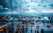 Loganair aircraft at Aberdeen airport ready for new routes