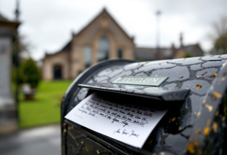 New Heaven Postbox at Baldarroch Crematorium