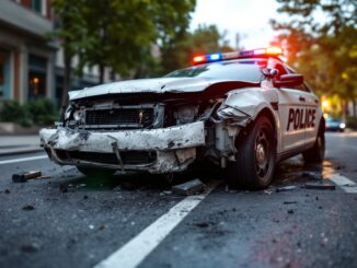 Police car involved in a serious collision in Aberdeenshire