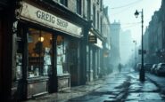 Police officers investigating an incident on Greig Street