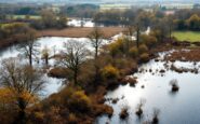 Flooded road in the Highlands affecting travel