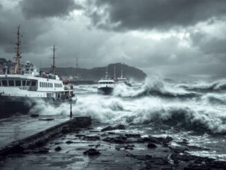 Ferry struggling against severe weather in Scotland