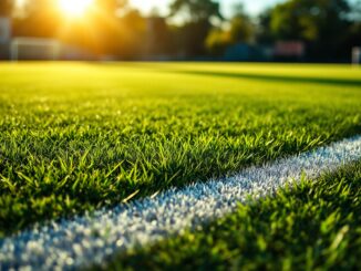 Giocatori di calcio durante un kickabout domenicale