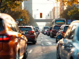 Traffic congestion at Skene Square following a morning crash