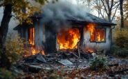 Firefighters at the scene of a house fire in Drumbeg