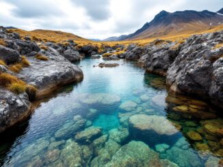 Travel influencer exploring the stunning Fairy Pools in Scotland