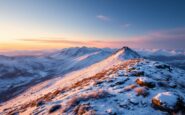 Scenic view of Scotland during a winter storm