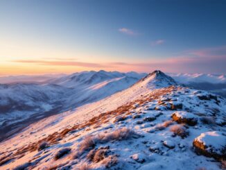 Scenic view of Scotland during a winter storm