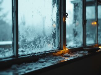 Couple struggling with winter issues from bad window