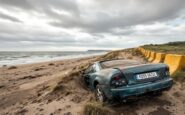 Emergency incident: car on Aberdeen beach after crash