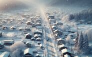 Children in Inverurie preparing for a snowball fight