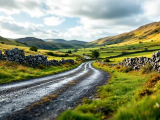 Scenic view of Ledmore Junction on NC500 route