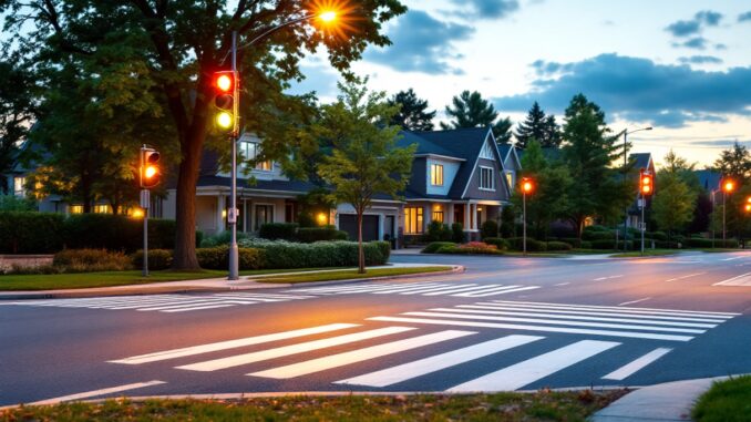 New light-controlled pedestrian crossing on Burghmuir Drive