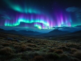 Spectacular Northern Lights over Scotland's New Year celebrations