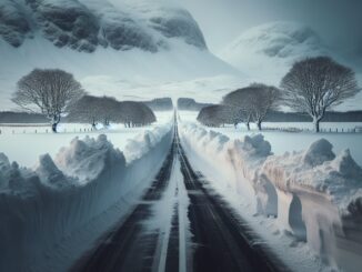 Snow and ice affecting northern Scotland's landscape