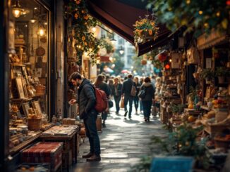 Vibrant independent shops on South Street in Elgin